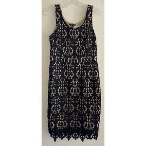 Banana Republic Lace Overlay Sleeveless Cocktail Dress Size 8